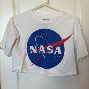 Women’s medium nasa White cropped T-Shirt